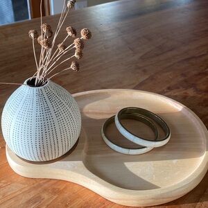 Natural White Shell Inlay Bracelets x 2